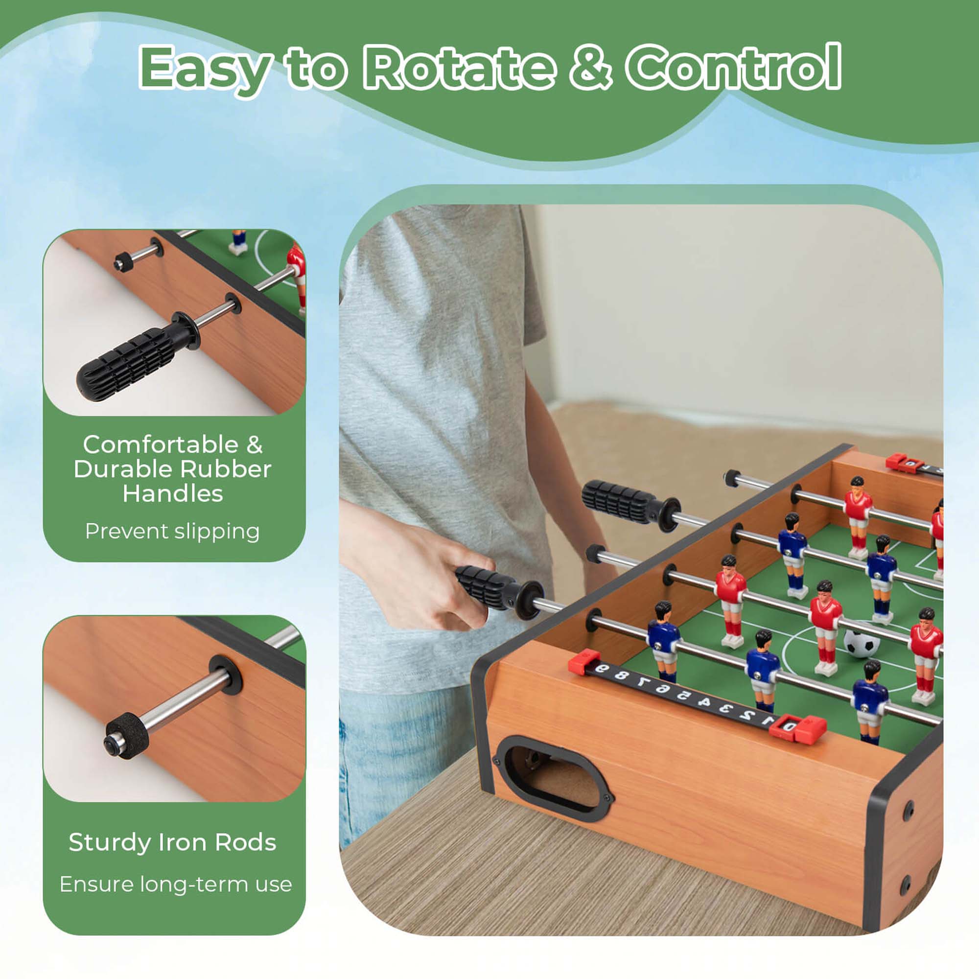 Costway 20'' Foosball Table Competition Game Soccer Arcade Sized Football Sports Indoor