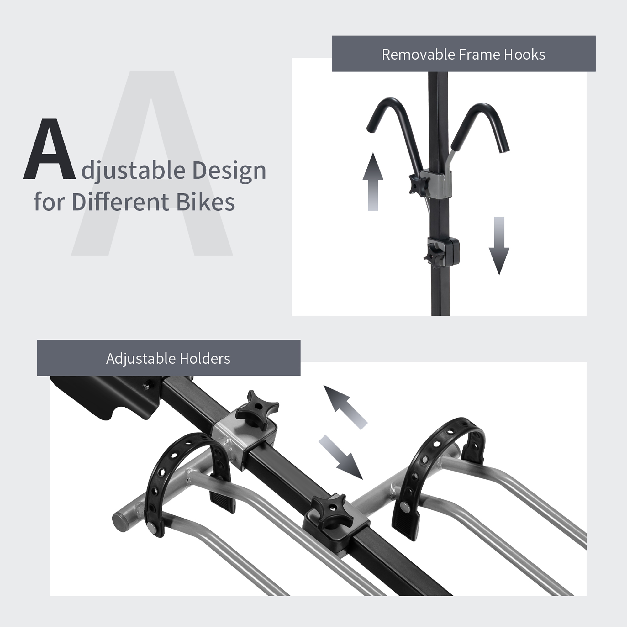 Costway 2-Bike Hitch Mount Bike Rack Platform Style Hitch Rack for 1-1/4'' or 2'' Receiver