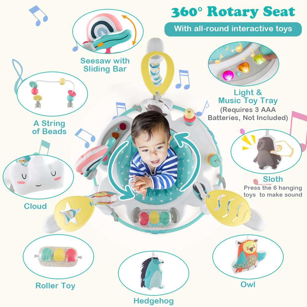 Costway Baby Stationary Activity Center Infant Jumper with Removable Foot Pad