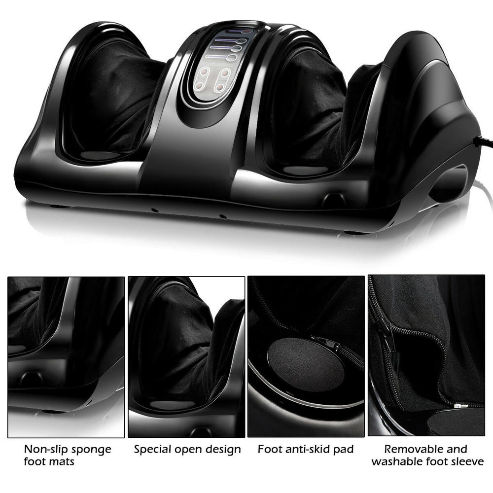 Costway Shiatsu Foot Massager Kneading and Rolling Leg Calf Ankle w/Remote Black New
