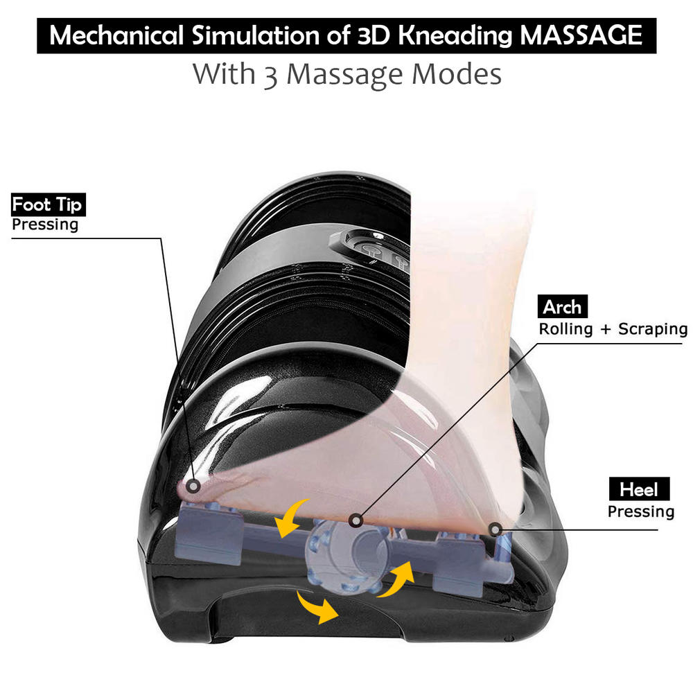 Costway Shiatsu Foot Massager Kneading and Rolling Leg Calf Ankle w/Remote Black New