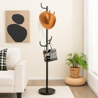 Costway Metal Coat Rack Hat Hanger Hooks Hall Entryway For