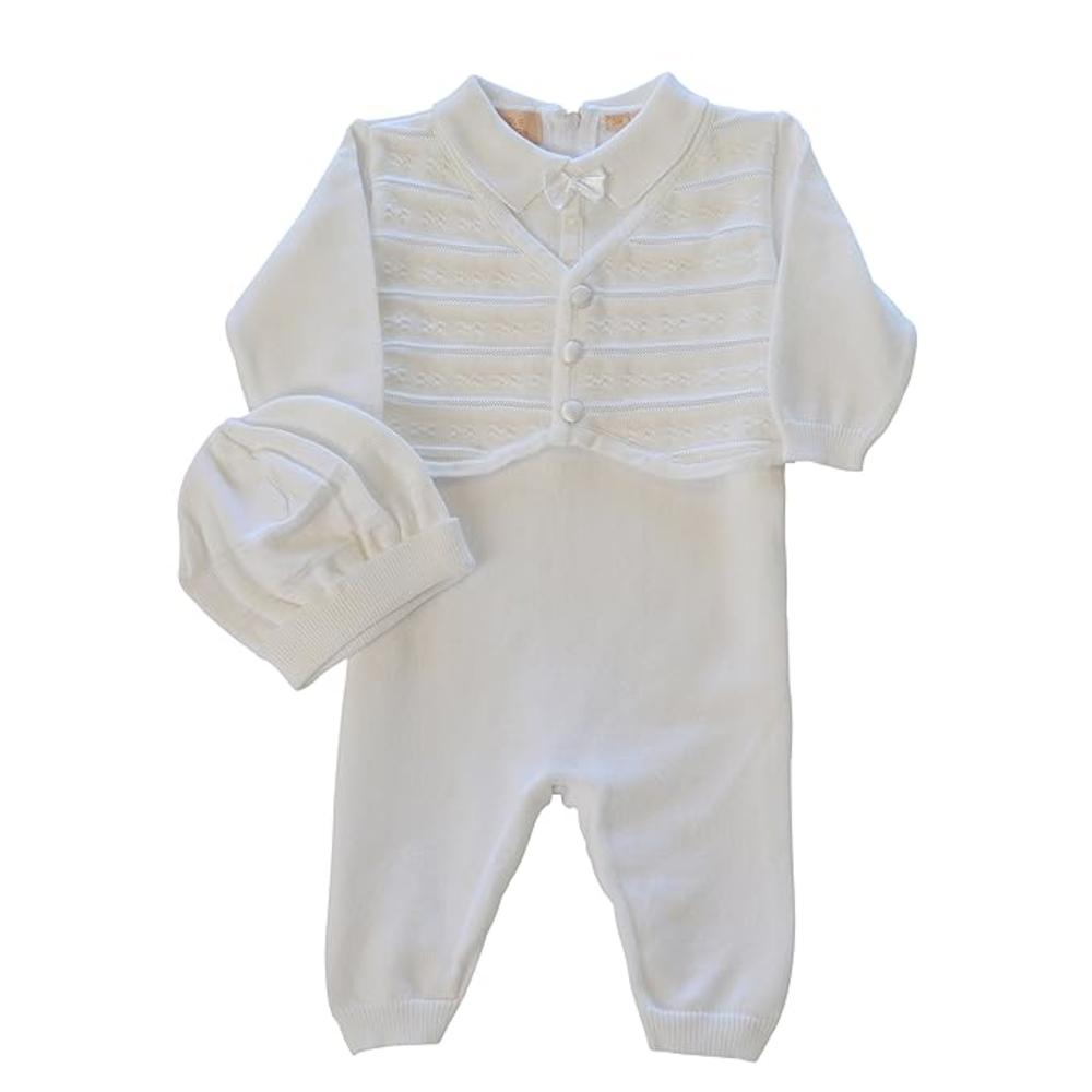 Boutique Collection Baby Boys Tuxedo Christening Bris Outfit White Boutique Collection Baby Boys Tuxedo Christening Bris Outfit White