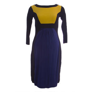 blue and yellow maternity dress Short Sleeve Maternity Bridesmaid Dress