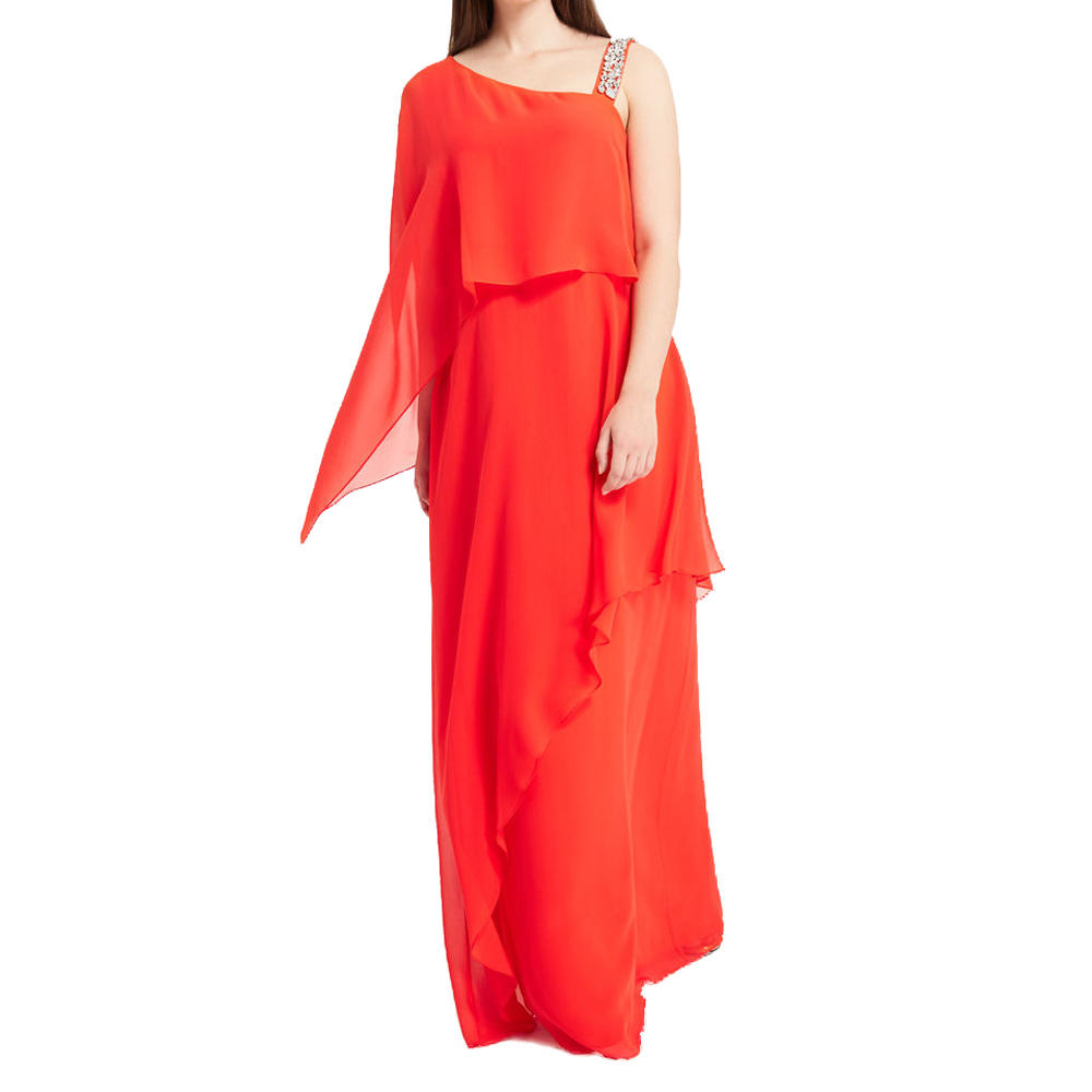 Marina Rinaldi MARINA RINALDI Women s Red Orange Didone Silk Dress 16W marina-rinaldi-marina-rinaldi-women-s-red-orange-didone-silk-dress-16w