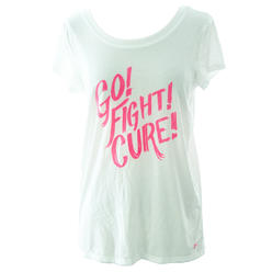 Under Armour Power in Pink Women's Go Fight Cure T-Shirt 1264862 $29.99 NEW