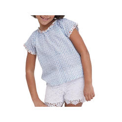 ROBERTA ROLLER RABBIT Girls Blue/Rose Aleph Aoi Top 2 Years $35 NEW