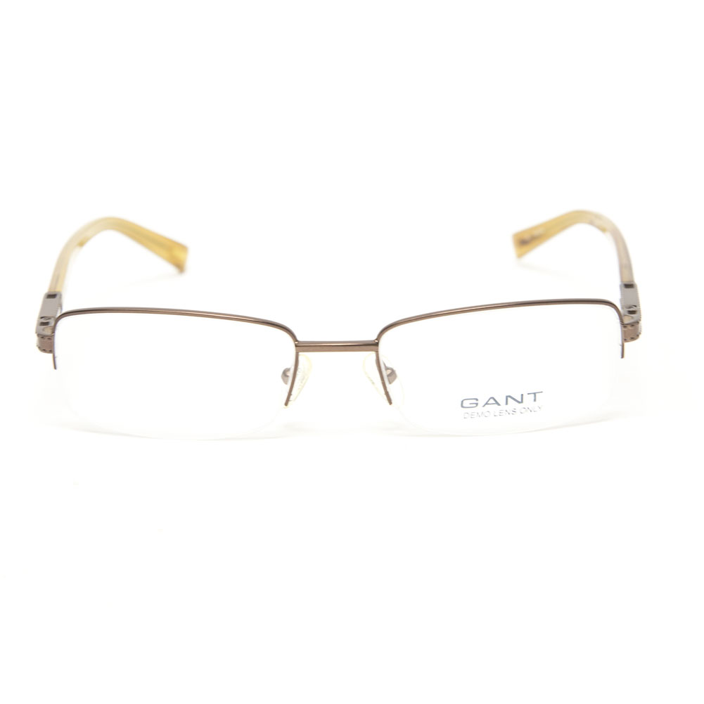 Gant USA Gant Morris Semi-Rimless Metal Eyeglass Frames 56mm - Satin Brown NEW