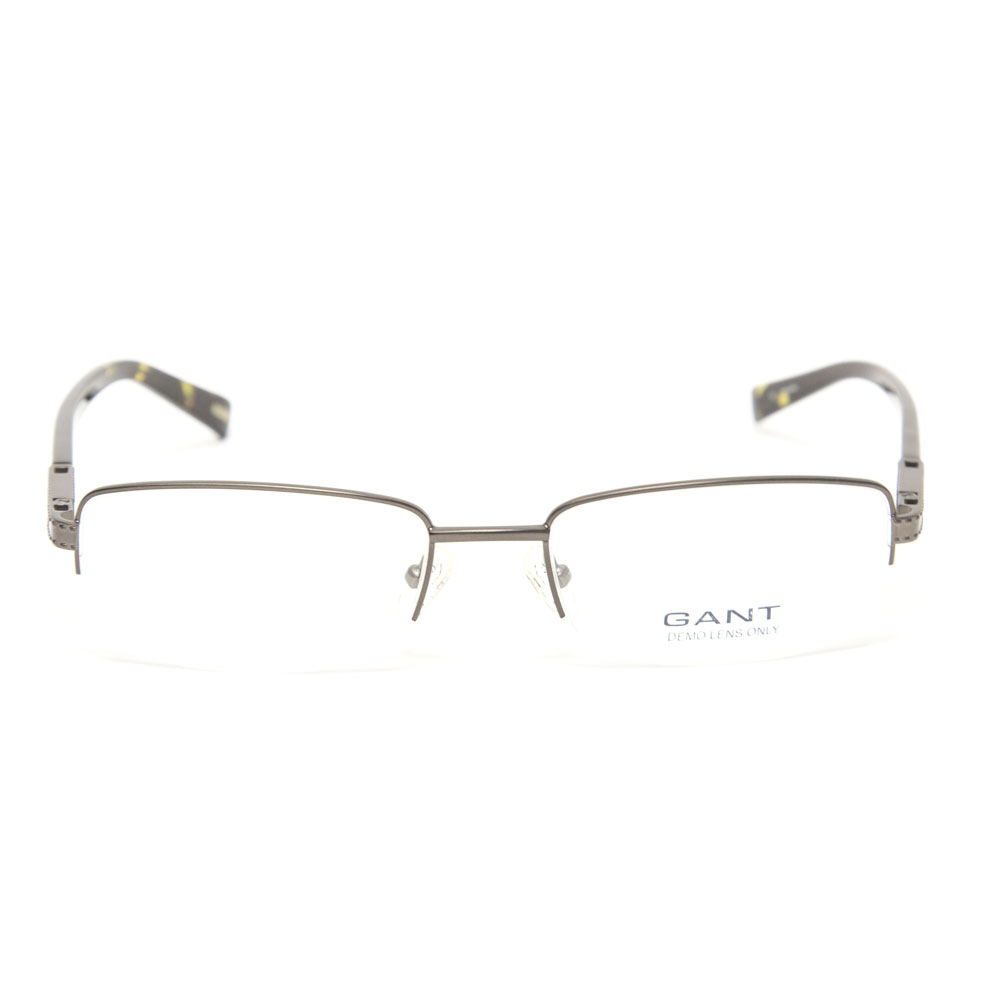 Gant USA Gant Morris Semi-Rimless Metal Eyeglass Frames 56mm - Satin Gunmetal NEW