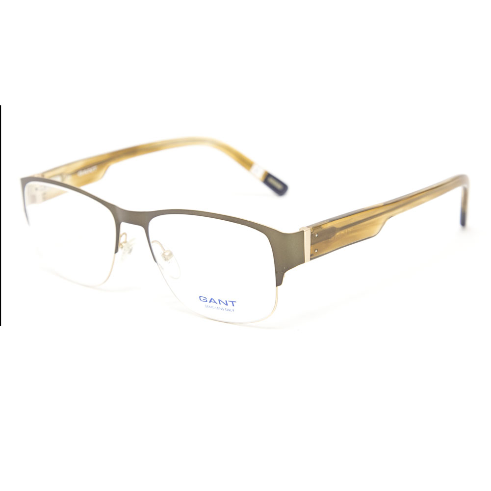 Gant USA Gant Nicholas Semi-Rimless Oblong Eyeglass Frames 54mm - Satin Olive NEW