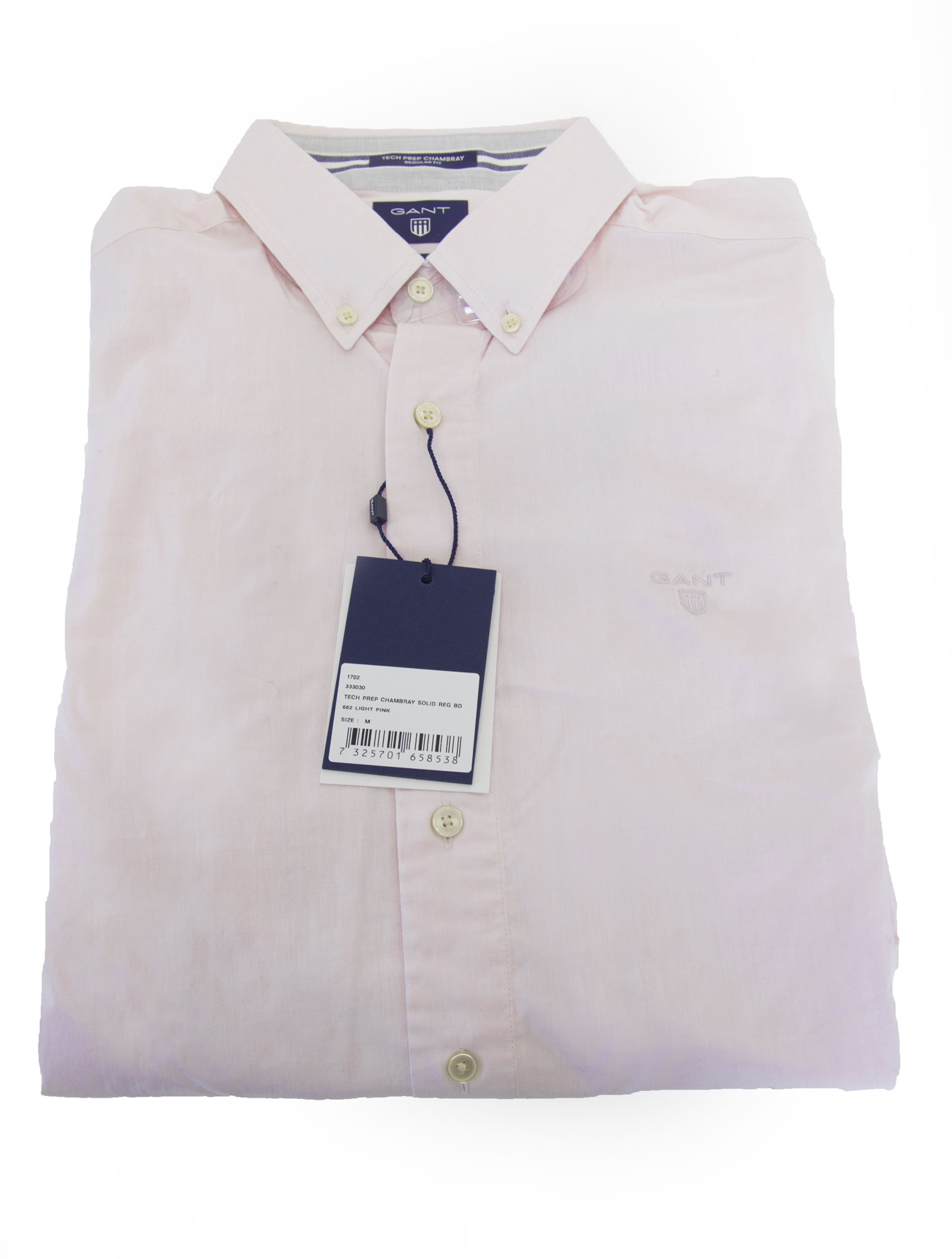 Gant USA GANT Men's Pink Tech Prep Chambray Button Down Shirt 333030 Size M $135 NWT