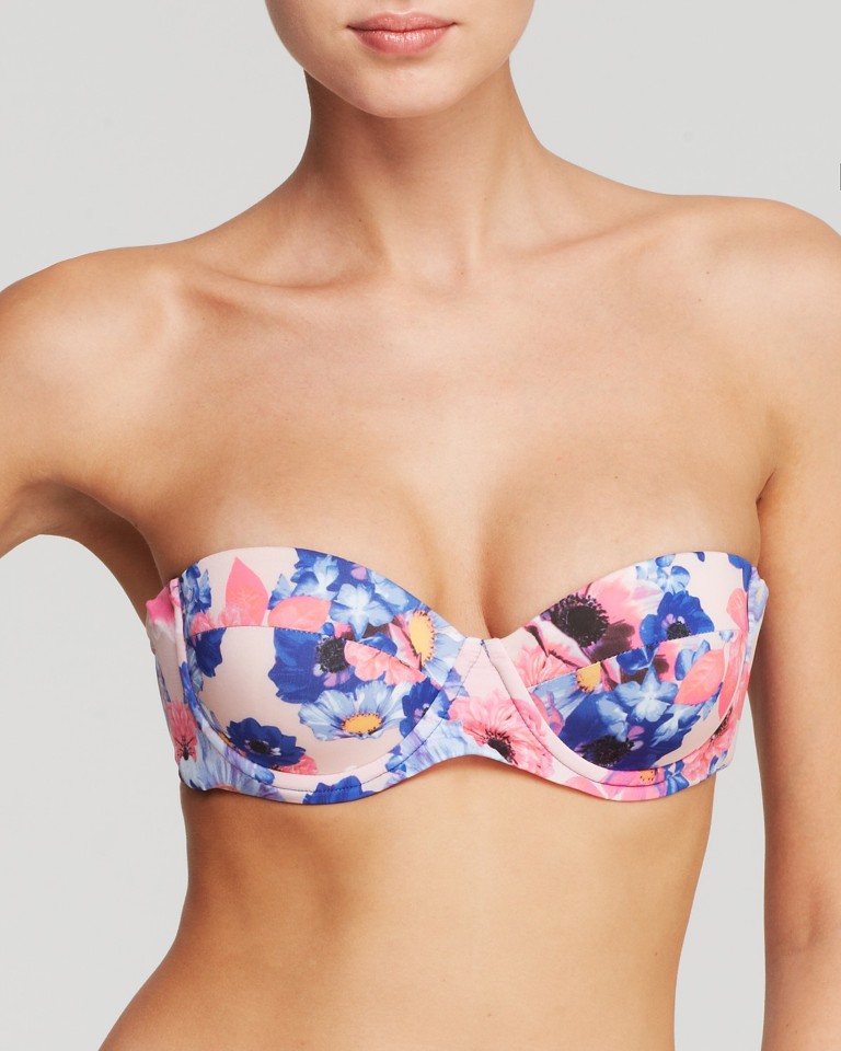 ZINKE Women's Pop Floral Print Taylor Underwire Bikini Top $96 NEW