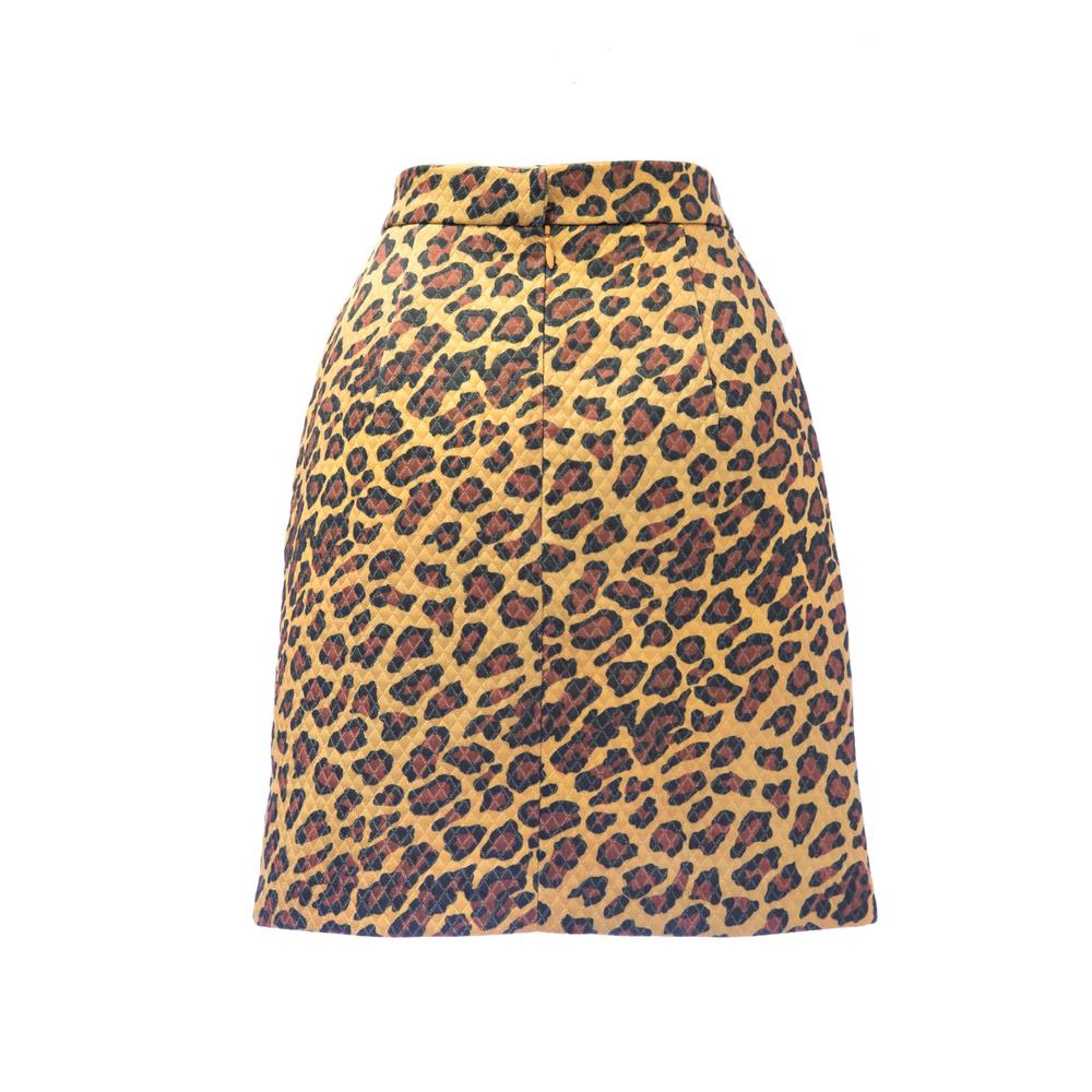VON VONNI   VON VONNI Women's Orange Animal Print Quilted Mini Skirt 3012 $98 NEW