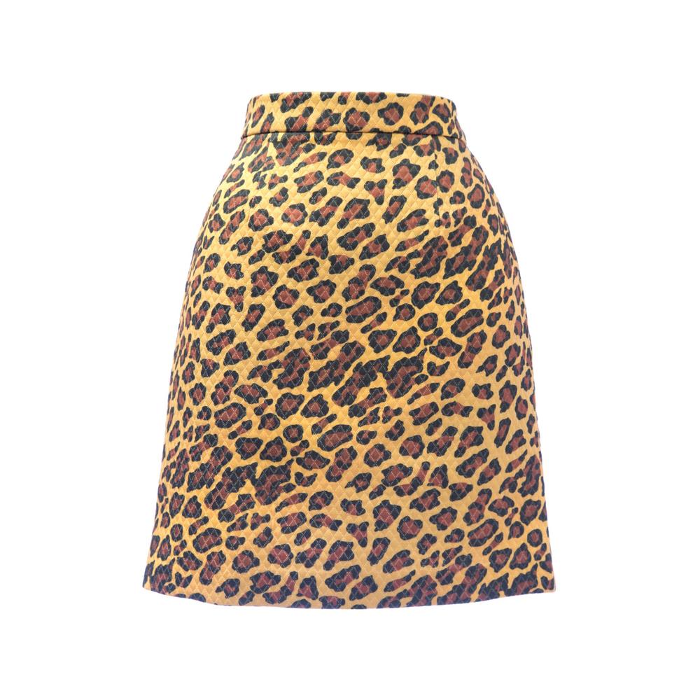 VON VONNI   VON VONNI Women's Orange Animal Print Quilted Mini Skirt 3012 $98 NEW