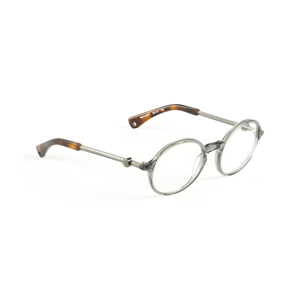 MONCLER Lunettes Grey Round Frame Eyeglass Frames MC019-V01 NEW