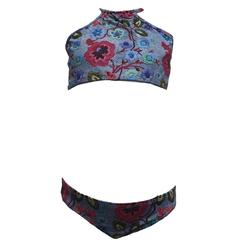 TEREZ Girl's Multicolor Floral Embroidery Swim Set #6601792710 NWT