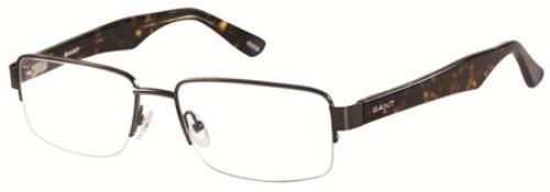 Gant USA GANT Men's Half Rim G104 Eyeglass Frames 54-17-145 -Satin Gunmetal Tortoise NEW