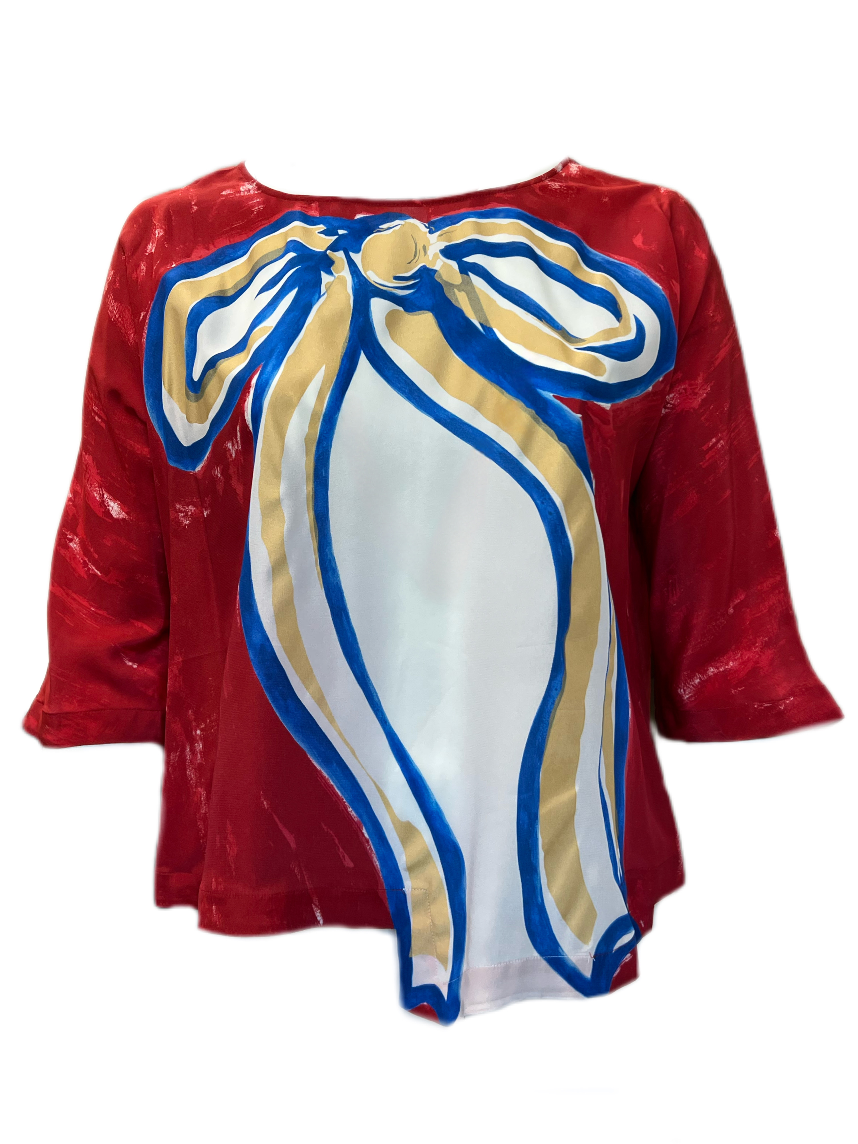 MARINA RINALDI Women's Byte Asymmetric Silk Blouse $1485 NWT