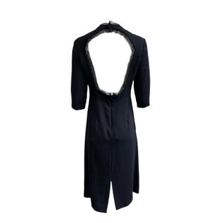 Thana Women's Cut-Out Back 3/4 Sleeve Shift Dress Black, Size: It 46 Thana Women's Cut-Out Back 3/4 Sleeve Shift Dress Black, Size: It 46