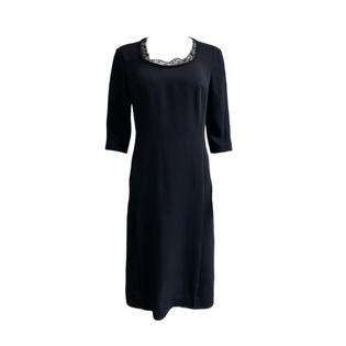 Thana Women's Cut-Out Back 3/4 Sleeve Shift Dress Black, Size: It 46 Thana Women's Cut-Out Back 3/4 Sleeve Shift Dress Black, Size: It 46