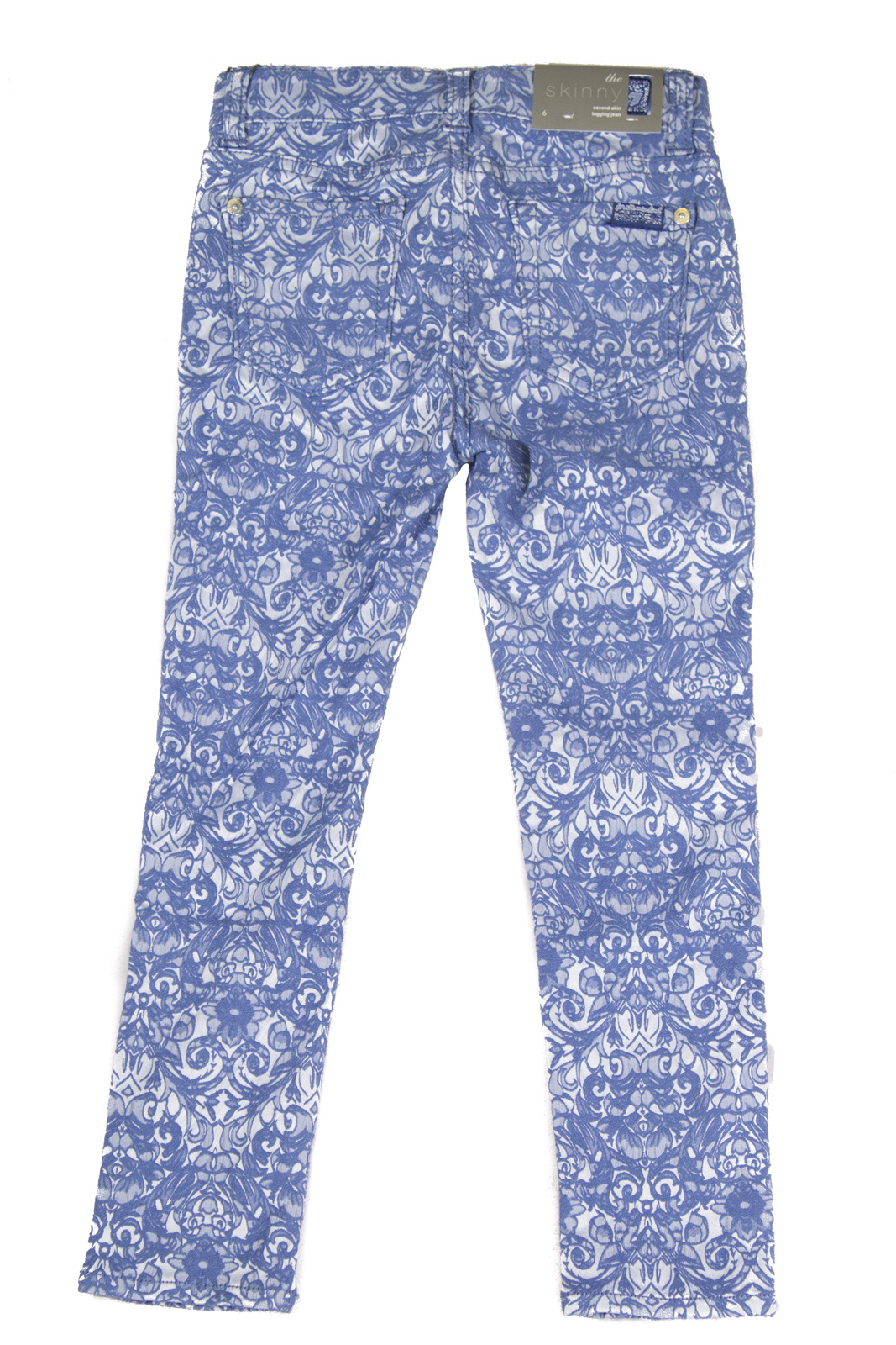 7 for All Mankind Girls Moroccan Jacquard Skinny Legging Jeans 7FFXG2161 $79 NEW