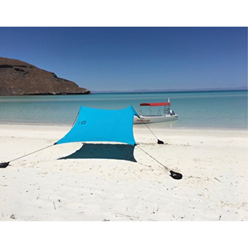 Neso Tents Beach Tent With Sand Anchor Portable Canopy Sun Shelter Neso Tents Beach Tent With Sand Anchor Portable Canopy Sun Shelter 7 X 7ft Patented Reinforced Corners Teal
