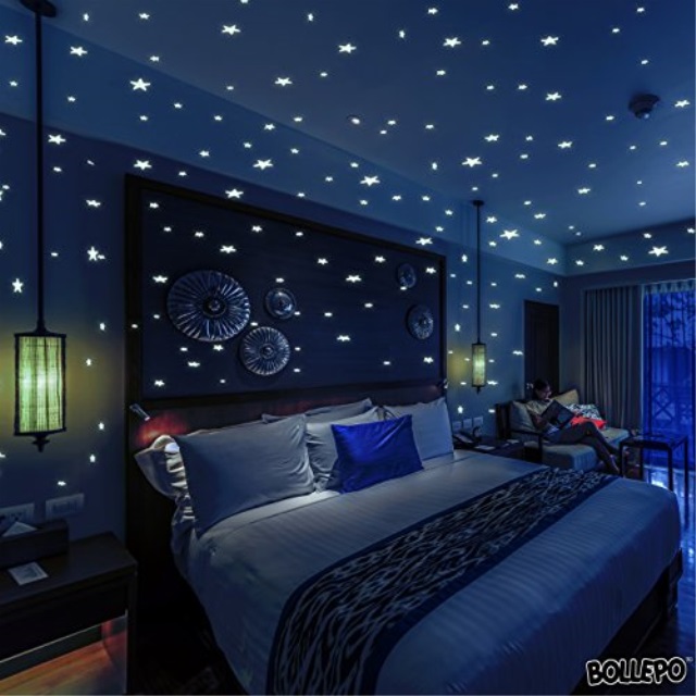 Bollepo Glow In The Dark Stars Wall Stickers 332 Adhesive