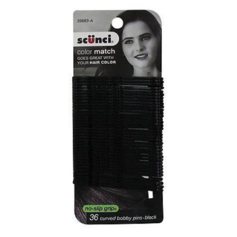 Scunci Non Slip Curved Bobby Pins Black 0 8 Ounce