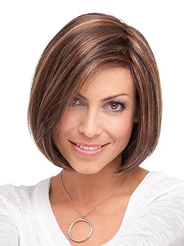 Hair Sw Ladies Straight Bob Wig Coffee Blonde Highlights Mixed