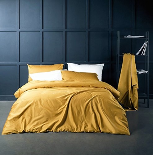 Eikei Solid Color Egyptian Cotton Duvet Cover Luxury Bedding Set Eikei Solid Color Egyptian Cotton Duvet Cover Luxury Bedding Set High Thread Count Long Staple Sa Weave Silky Soft Breathabl