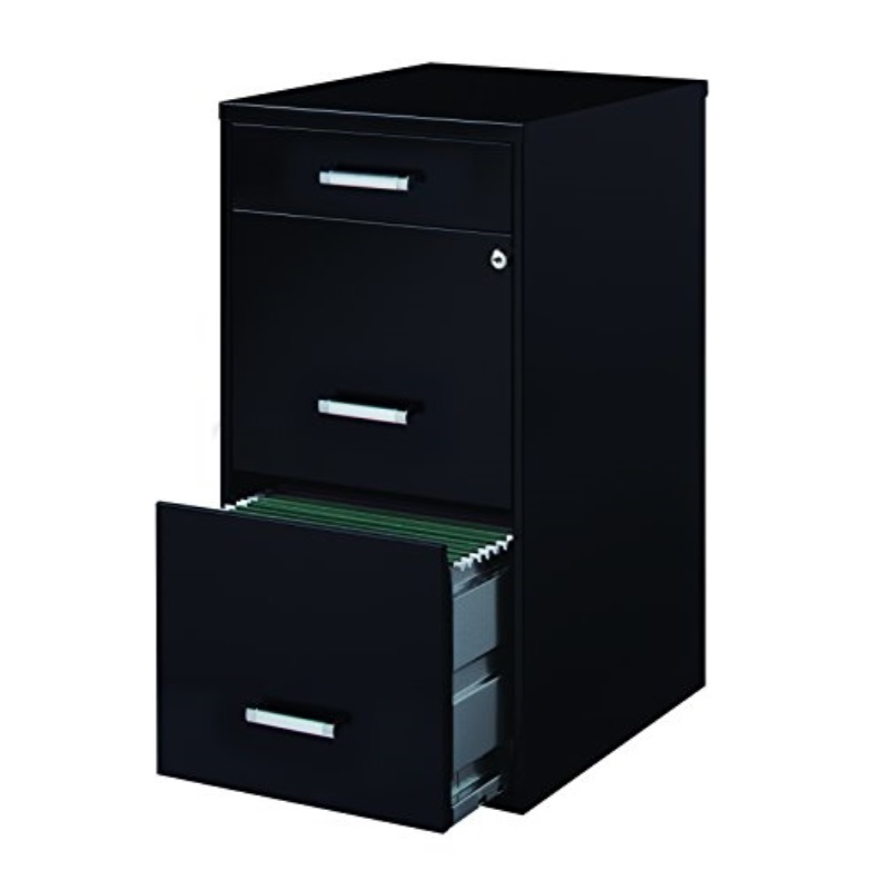 Hirsh Industries Office Dimensions 18 Deep 3 Drawer Metal File Hirsh Industries Office Dimensions 18 Deep 3 Drawer Metal File Cabinet Organizer With Pencil Black