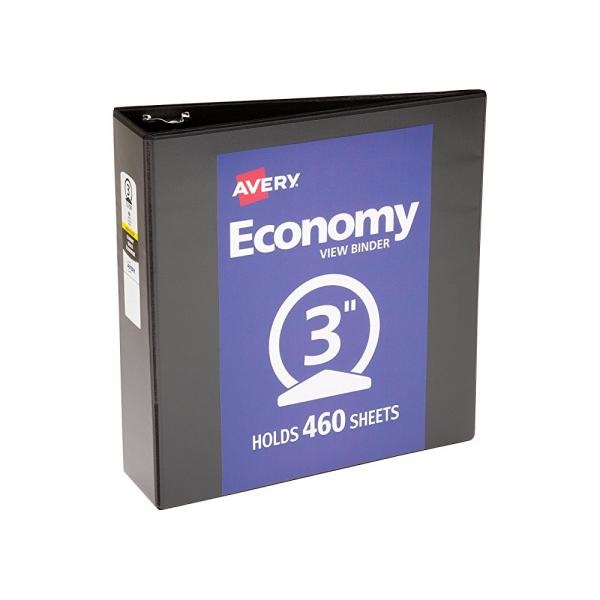 adib000gaskfq avery economy view binder with 3 inch round ring