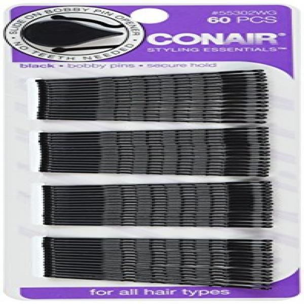 Conair Bby Pins Blk Size 60pc Conair Bobby Pins Black 60ct
