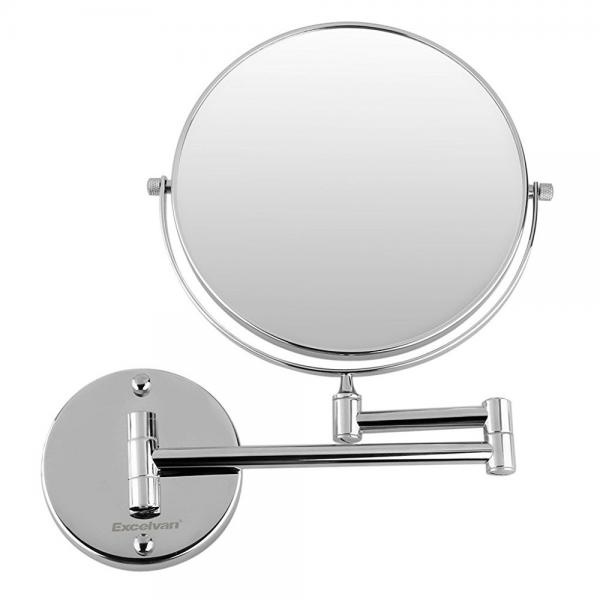 Excelvan 10x Magnification 8 Inch Double Sided Swivel Wall Mount Excelvan 10x Magnification 8 Inch Double Sided Swivel Wall Mount Makeup Mirror 12 Extension Polished Chrome Finished