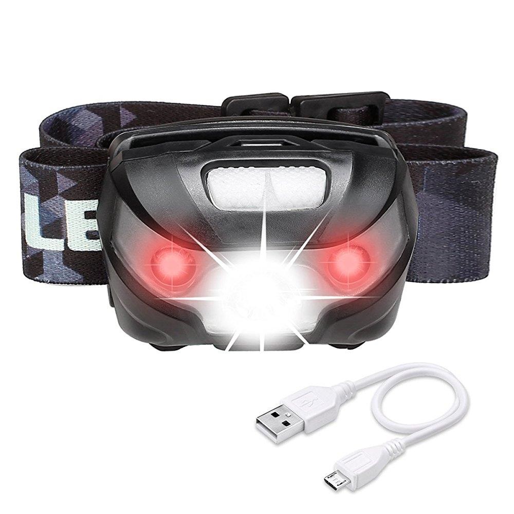 Lighting Ever Le Led Headlamp Flashlight Rechargeable Headlights Lighting Ever Le Led Headlamp Flashlight Rechargeable Headlights Usb Cable Included Red
