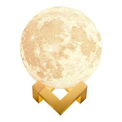 Baby Lamps Alphageex Realistic Luna Moon Lamp 5 9in 15cm Printed Bedside Led Touch Sensor Dimmable Rechargeable