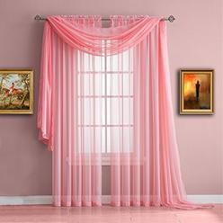 Short Scarf Valance Warm Home Designs Standard Length Rose Pink Sheer Window Scarf Valance Scarves Are 56 X
