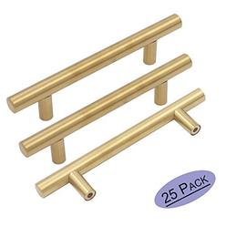 Goldenwarm Cabinet Pulls On Kmart Goldenwarm 25pcs Brushed Br Kitchen Cabinet Hardware Handle 1 2 Diameter T Bar Handles