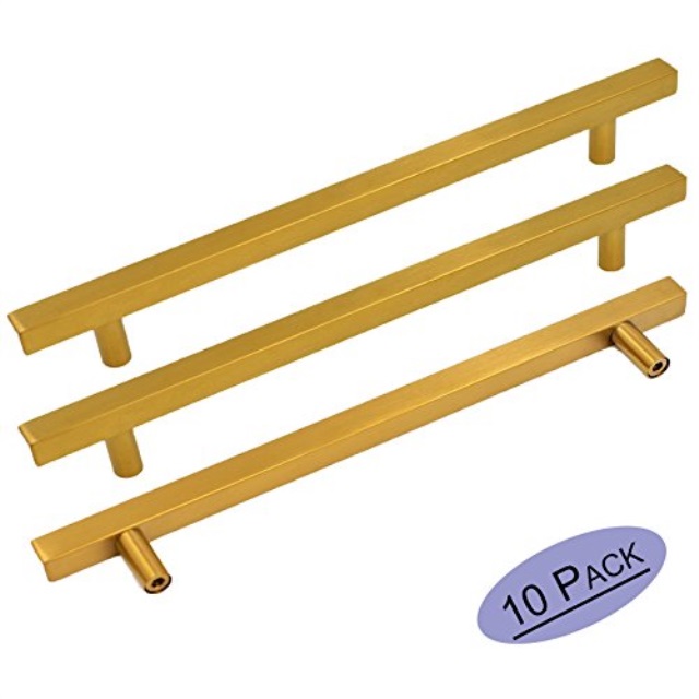 Goldenwarm Cabinet Pulls On Kmart Goldenwarm Brushed Br Cabinet S Drawer Pulls Furniture Hardware Ls1212gd256 T Bar Square Gold