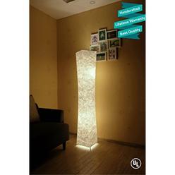 Photo 1 of 61'' Creative LED Floor Lamp, Softlighting Minimalist Modern Contemporary with Fabric Shade and 2 Bulbs Floor Lamps