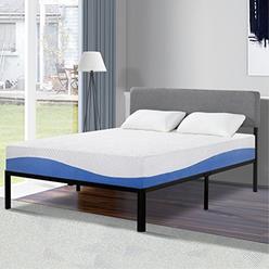 Photo 1 of 10 Inch Gel Infused Layer Top Memory Foam Mattress Blue, Full