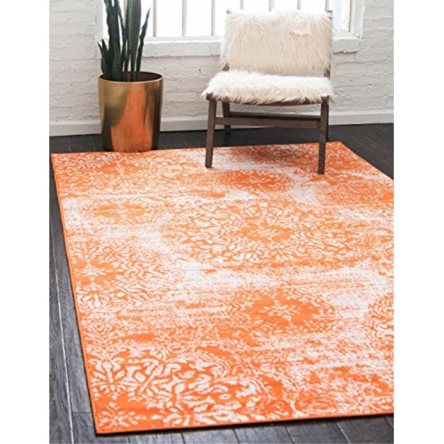 9x12 Area Rugs Unique Loom Sofia Collection Traditional Vintage Orange Home Dcor Area Rug 9 X 12
