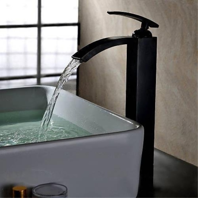 Yannlii Oil Rubbed Bronze Waterfall Bathroom Sink Faucet Orb Vessel Yannlii Oil Rubbed Bronze Waterfall Bathroom Sink Faucet Orb Vessel Centerset Widespread Modern Single Handle