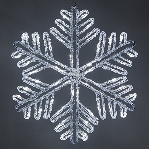 Wintergreen Lighting LED Snowflake Light Christmas Decorations Outdoor Snowflake Christmas Lights, Christmas Snowflake, LED Rope