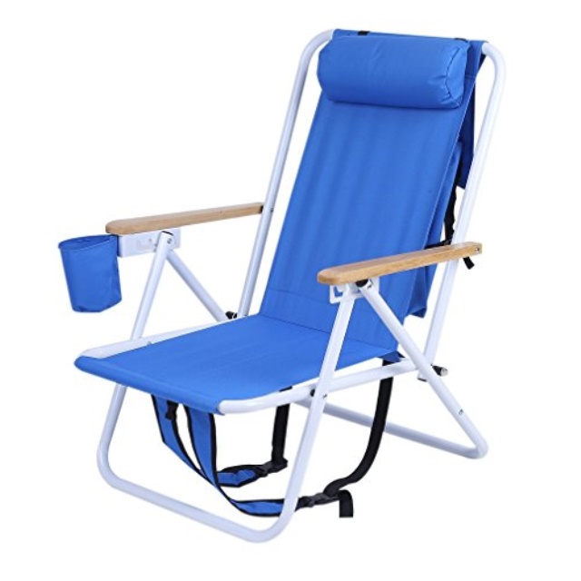 Beach Chair Backpack Umbrella Alterdj Folding Backpack Beach Chair With Cup Holder Portable 600d Polyester Fabric Adjule Lay Flat