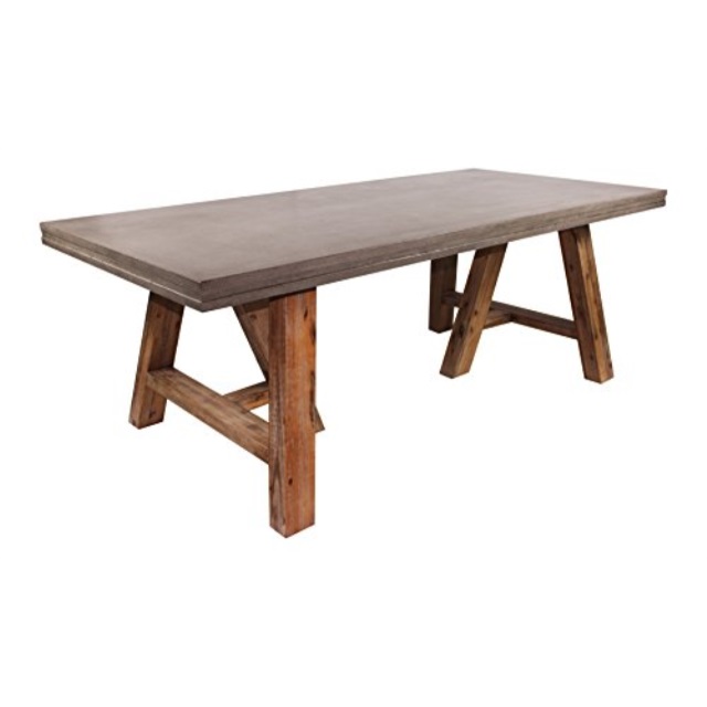 Limari Home Limari Home The Elliot Collection Concrete Top Dining Room Table With Acacia Legs Grey And Natural