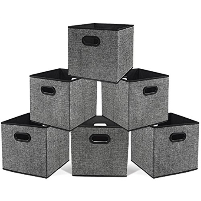 Homyfort Cloth Storage Bins Flodable Cubes Box Baskets Containers Homyfort Cloth Storage Bins Flodable Cubes Box Baskets Containers Organizer For Drawers Home Closet Shelf Nursery Cabinet With Dual Pl