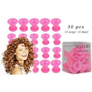 Govari 30pcs Silicone Rollers Hair Curlers Diy Hair Style No Heat