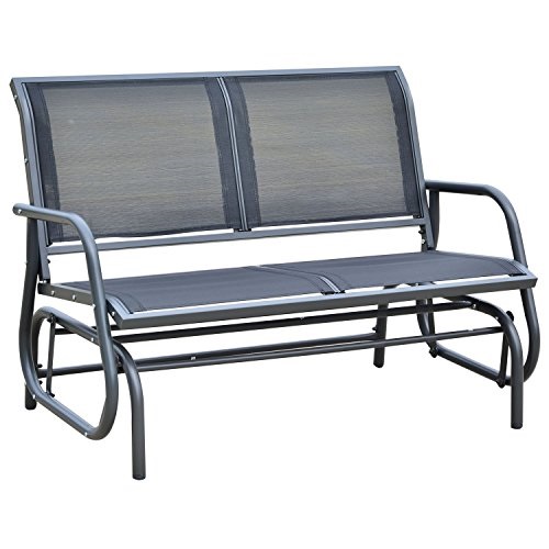Langdb00kgki3ai Outsunny 48 Outdoor Patio Swing Glider Bench Chair Dark Gray Langdb00kgki3ai Outsunny 48 Outdoor, Outdoor Patio Swings Canada