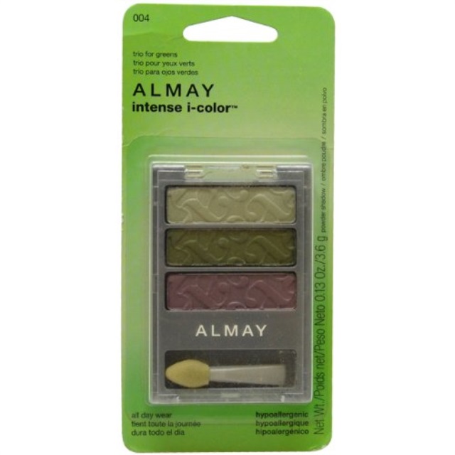 Almay Intense I-color Powder Shadow Trio for Greens for Women, No. 004, 0.13 Ounce